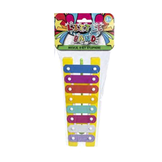 Xylophone with 8 Keys and 2 x Sticks, assorted colours